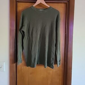 Olive Green Long Sleeve Tee - Thermal